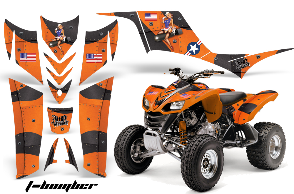 Kawasaki KFX 700 Graphics tbomber orange